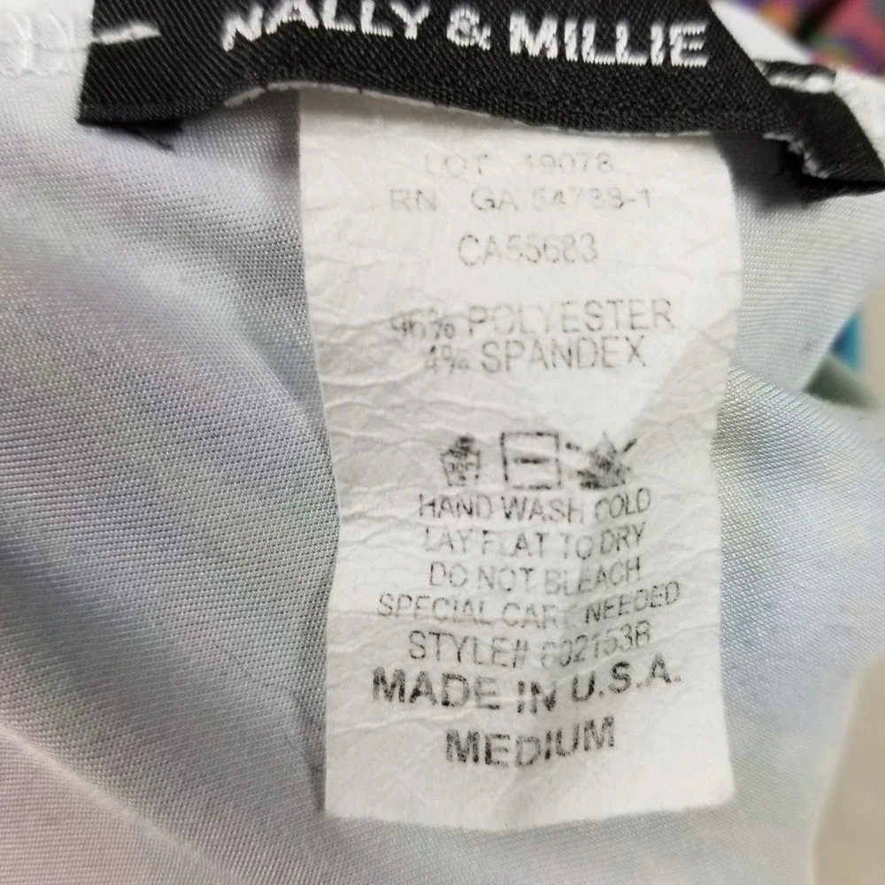 Nally & Millie Reversible Shift Dress Womens Medium Multicolor Floral Geometric